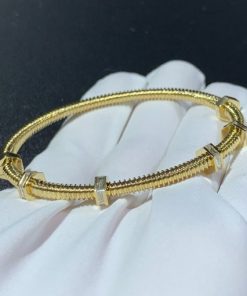 Cartier Ecrou De Cartier Bracelet Diamond Yellow Gold