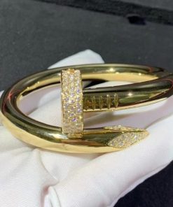 Cartier Juste Un Clou Bracelet Yellow Gold Large Model Diamonds N6712517