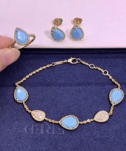 Boucheron Serpent Boh??me Bracelet, Five Motifs Turquoise JBT00782