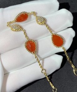 Boucheron Serpent Boh??me Bracelet Five Motifs Yellow Gold Whit Carnelian