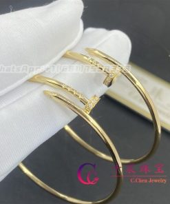 Cartier Juste Un Clou Earrings Yellow Gold Diamonds B8301225