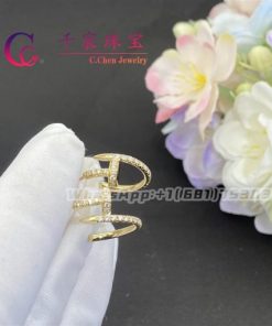 Cartier Juste Un Clou Earrings Yellow Gold Diamonds B8301430