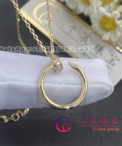 Cartier Juste un Clou Necklace in 18K Yellow Gold and Diamonds B7224890
