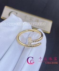 Cartier Juste un Clou ring, small model, 18K yellow gold diamonds B4244900