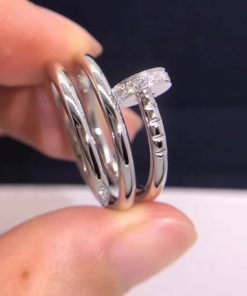 Cartier Juste Un Clou Ring White Gold B4211000