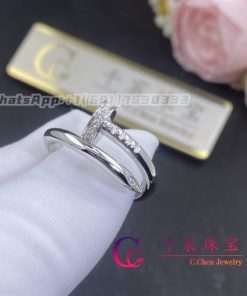 Cartier Juste Un Clou Ring White Gold Diamonds B4092700