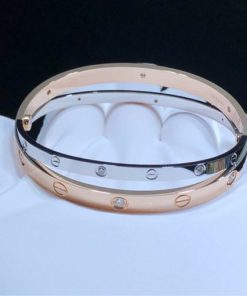 Cartier Love Bracelet 1 Diamond White Gold B6029917