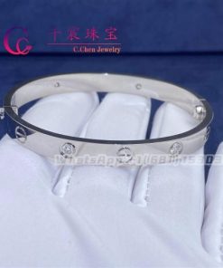 Cartier Love Bracelet 4 Diamonds White Gold B6035817