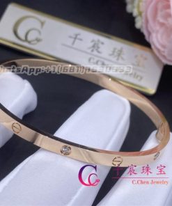 Cartier Love Bracelet 6 Diamonds Rose Gold Small Model B6047617