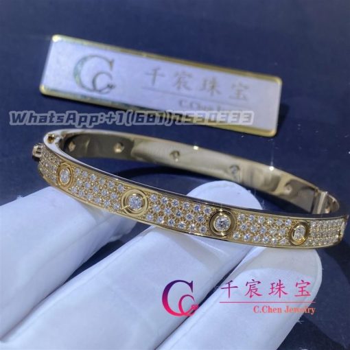 Cartier LOVE bracelet, classic model, paved, 12 diamonds N6724317