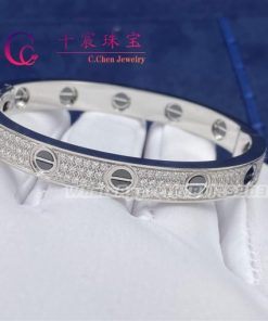 Cartier Love Bracelet Diamond-paved Ceramic White Gold N6032417
