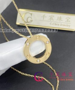 Cartier Love Necklace In 18K Yellow Gold And 3 Diamonds B7014500