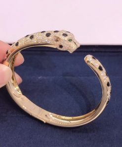 Cartier Panth??re De Cartier Bracelet Yellow Gold Onyx Emerald N6715417