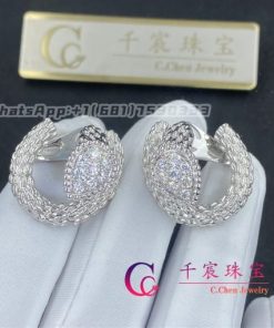Boucheron Serpent Boh??me Diamants White Gold Diamond Earrings JCO04CDB01