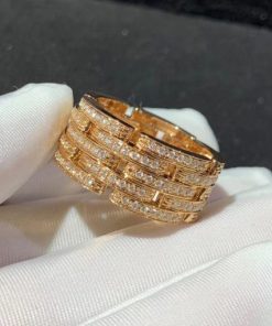 Cartier Paris 5-Row Diamond Maillon Panth??re Ring