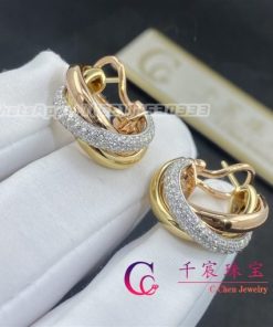 Cartier Trinity Earrings Diamonds B8031900