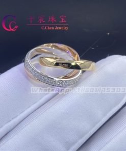 Cartier Trinity Ring Small Model Diamonds B4086000