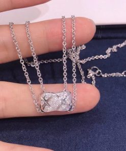 Chanel 18K White Gold Coco Crush Diamond Necklace
