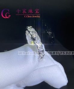 Chanel Coco Crush Ring Quilted Motif Mini Version White Gold And Diamonds J11871