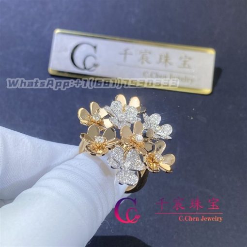 Van Cleef & Arpels Frivole ring, 8 flowers 18K rose gold, Diamond VCARPFIQ00 - 图片 2