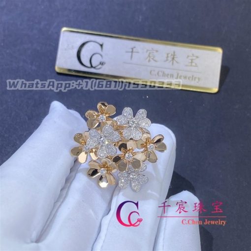 Van Cleef & Arpels Frivole ring, 8 flowers 18K rose gold, Diamond VCARPFIQ00 - 图片 3